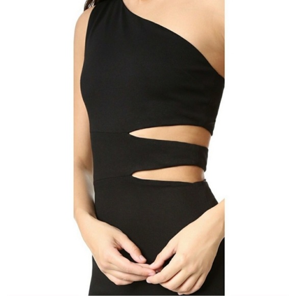 NWT Alice + Olivia Margo Cut-Out Viscose Sheath Dress Black Size 2 - Picture 3 of 16